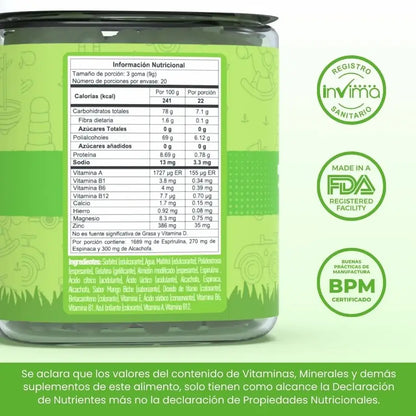 Batido verde en gomitas para niños 🥬