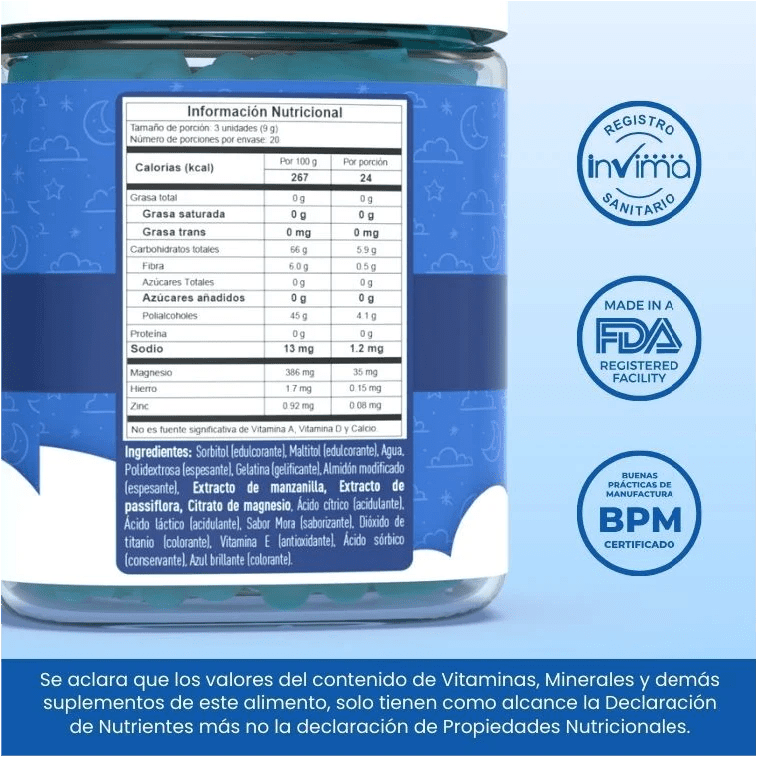 Citrato de magnesio para niños, en gomitas 😴