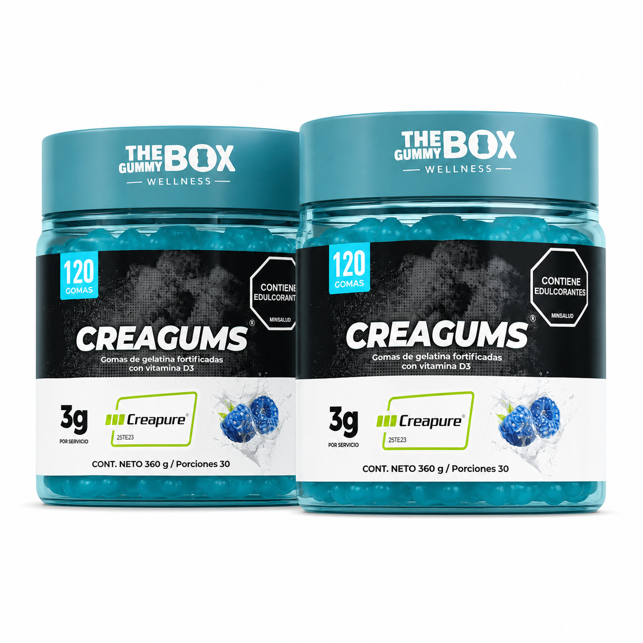 CreaGums, Creatina en Gomitas - 2 frascos