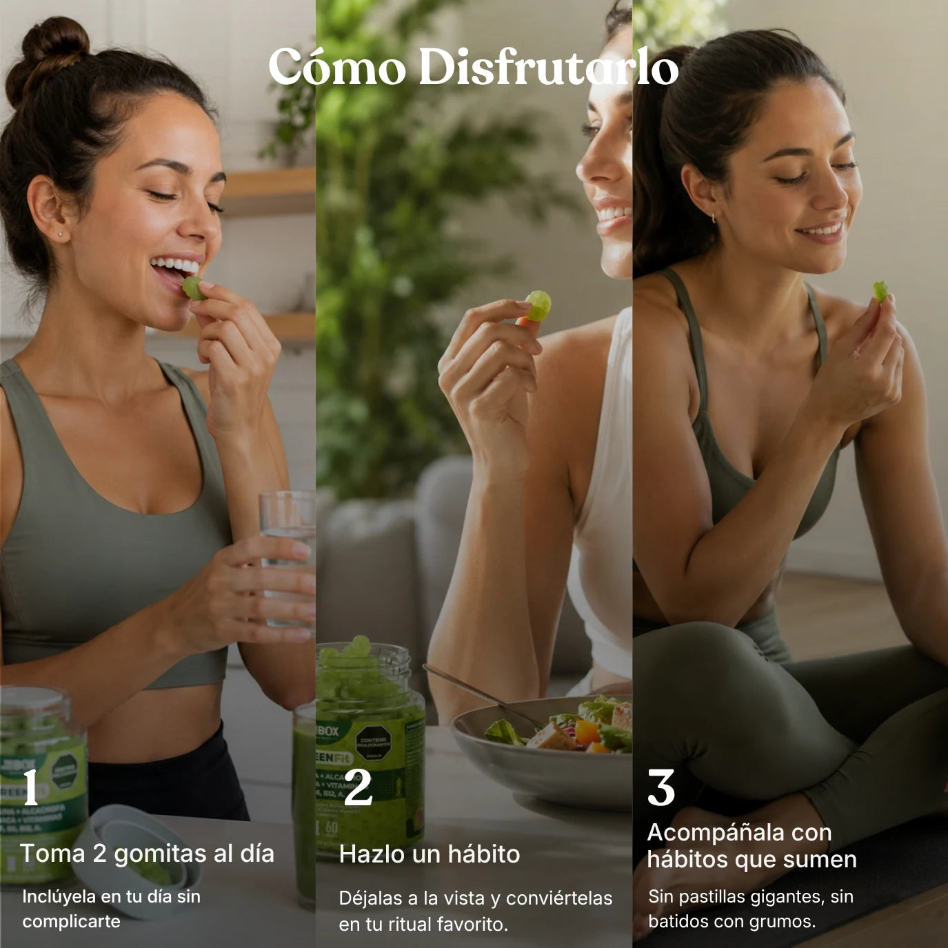 Cómo tomar Green Fit Té Verde y Espirulina en Gomitas