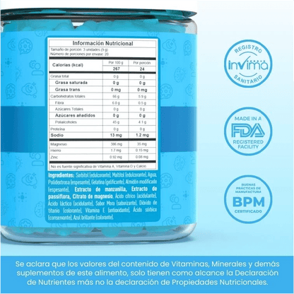 Magnesio, manzanilla y pasiflora en gomitas 😴