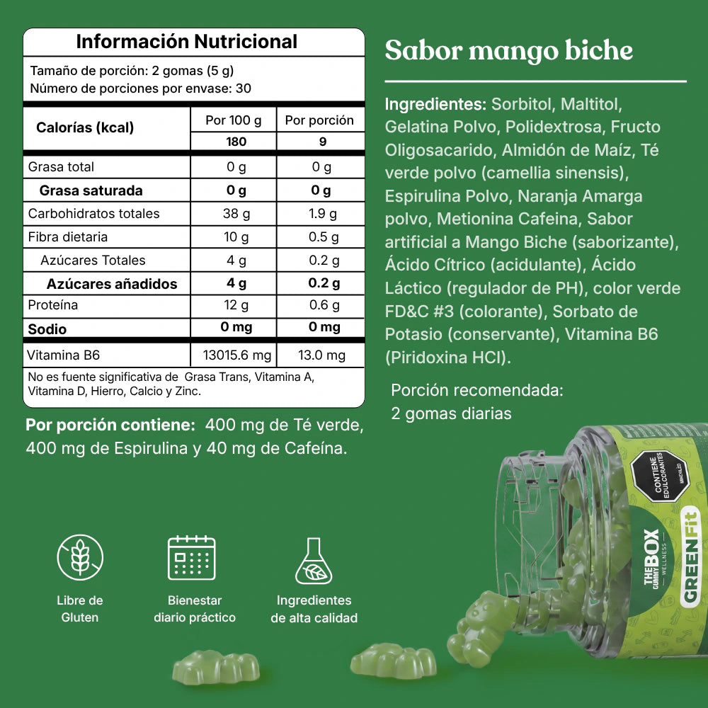 Tabla nutricional — Green Fit